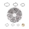 UNICRAFTALE Approximately 180 Pieces, 6 Sizes, 10/12/14/16/18/20mm Round Jump Ring, Stainless Steel, Large Round Ring, Assistant Tool Included,