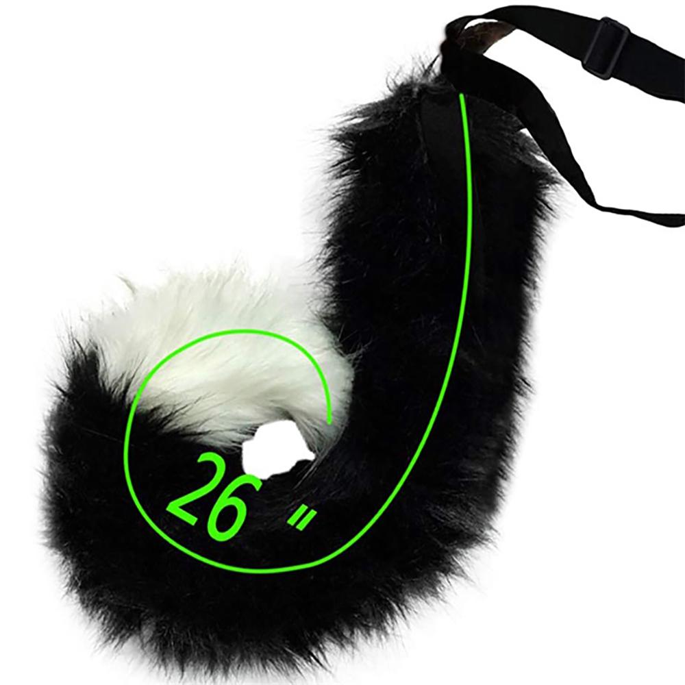 Queue de Loup 26 Pouces pour Adultes Queue de Costume Chat Renard en Fourrure Douce Longue Pour Halloween Fête Costumée 26 inch