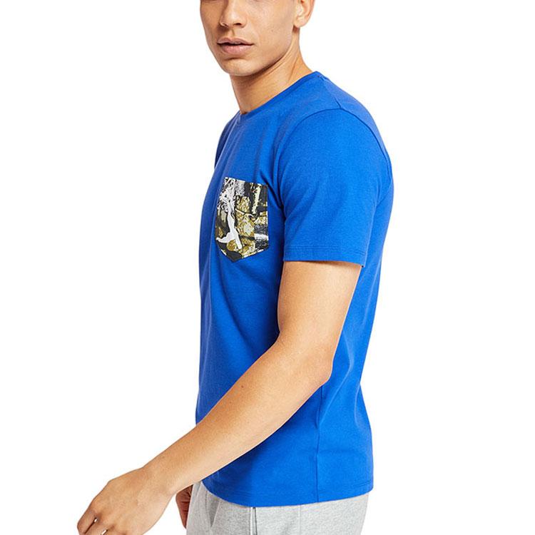 Timberland T-Shirts Men's Blue Crew Neck Moderate Straight Fit A1Z1U-454