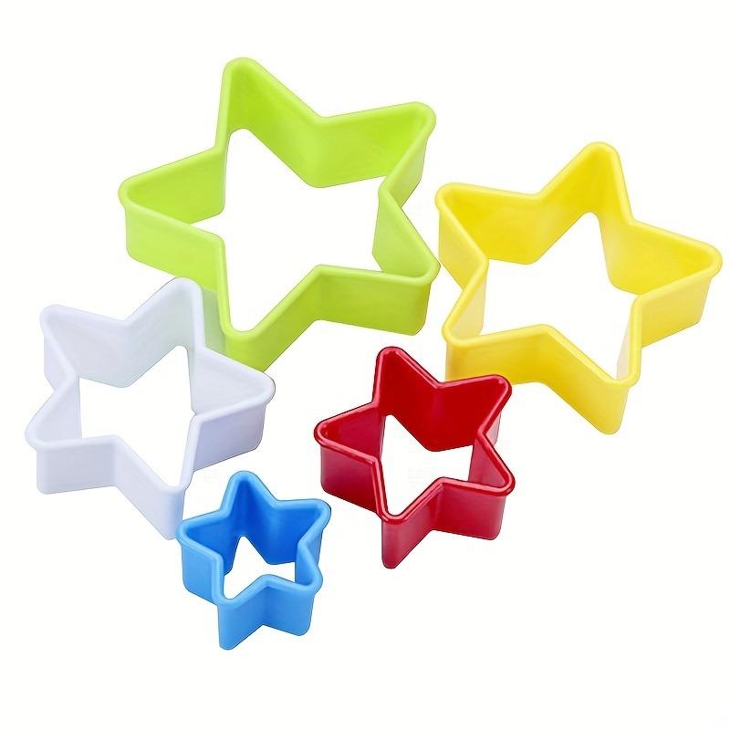 1Set, Star Shaped Cookie Cutters, Plastic Pastry Cutter, Pentagram Biscuit Molds, Baking Tools, Kitchen Accessories