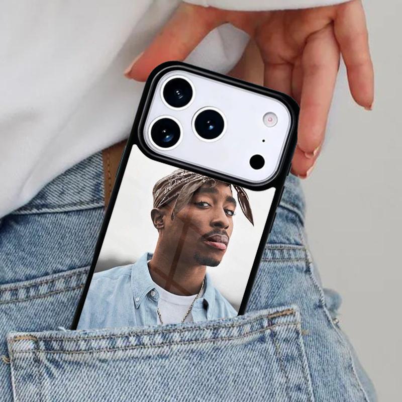 Rapper 2pac Singer Tupac Phone Case for iPhone 17ProMax 12 13 14 15 16e 17 Pro Max Plus Air Cover