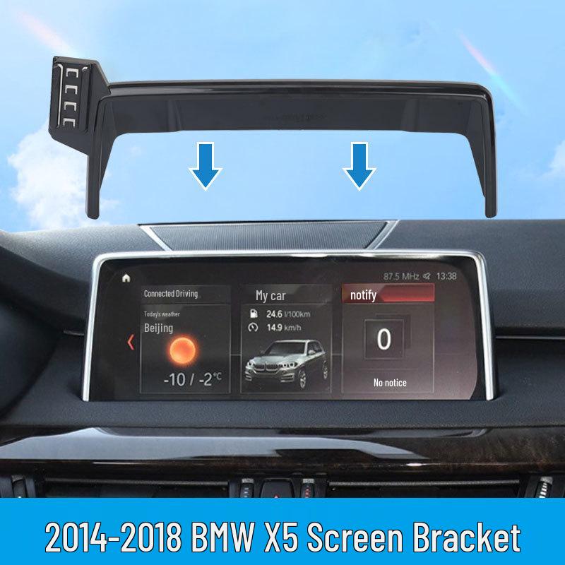 Soporte de teléfono con carga inalámbrica para BMW X5 (2014-2023) con Navegación de Modelo de Pantalla.