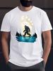 2026 Chinese New Year Bigfoot Wild Man Pattern Casual Short Sleeved Breathable Pure Cotton Machine Washable