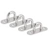 4pcs Heavy Duty Ceiling Mount Eye Plate Enclosed Hook Hardware Staple Loops  For Marine Deck