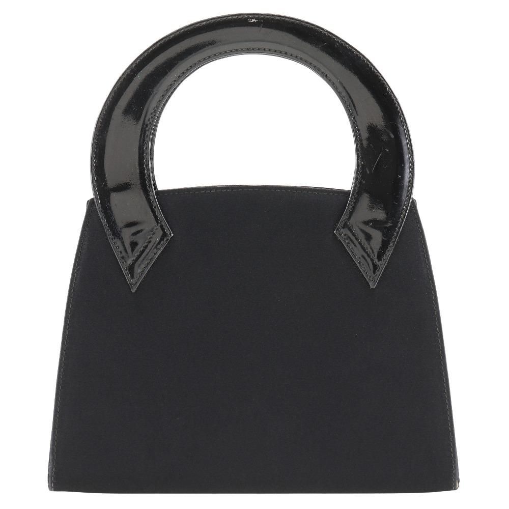 

Salvatore Ferragamo Handbag black Satin/enamel Women Used