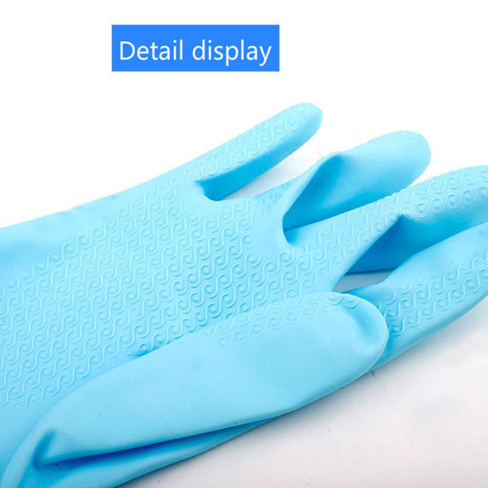 Cleaning Wash Dishes Washing Waterproof Long Sleeve Rubber Gloves Kitchen Household Gloves