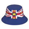 Niue Fisherman Hats Free Custom Made Name Team Logo Bucket Cap Country Travel Fishing Polynesian Nation Island Flags Headgear