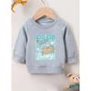 European sizes Cute Printed Pattern 0-3 Years Old Kids' Comfortable Children's Spring Lightweight Round Neck Sweatshirt, Suitable for Outdoor Wear
