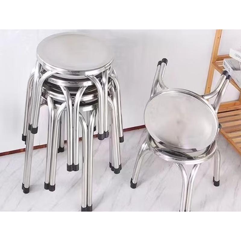 Nizhan Stainless Steel Round Dining Stool