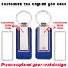 Personalized Engraved Leather Keychain Custom Name And Message Keychain