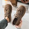 Men's Casual Shoes Comfortable Retro Men's Leather Casual Shoes Men's Fashion Retro Flat Boots for Men Shoes