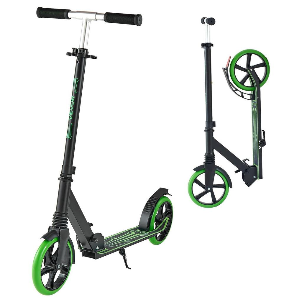 Kick Scooter for Kids Ages 8+, Teens & Adults, 2-Wheel Toddler Scooter with Adjustable Height Handlebar, Wide Anti-Slip Deck, Foldable Lightweight for