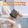 8Ac+4Usb Extension Cord Power Strip With Usb (Type C), Ultra-Thin Flat Plug For Travel/Home/Office