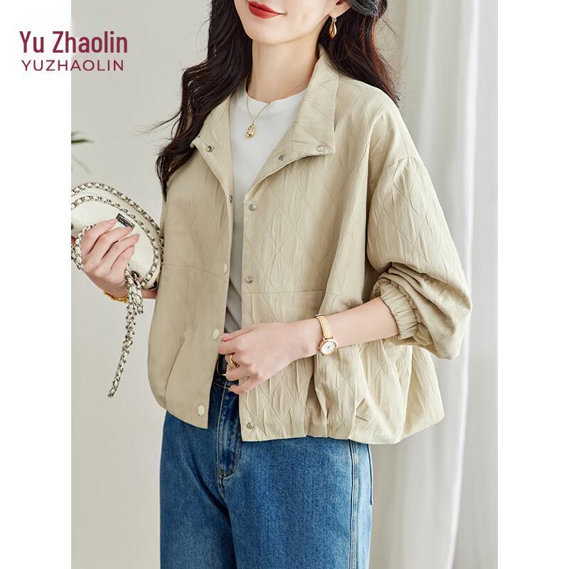 

Женский короткий тренч YUZHAOLIN с кулиской на талии XL (125-140)