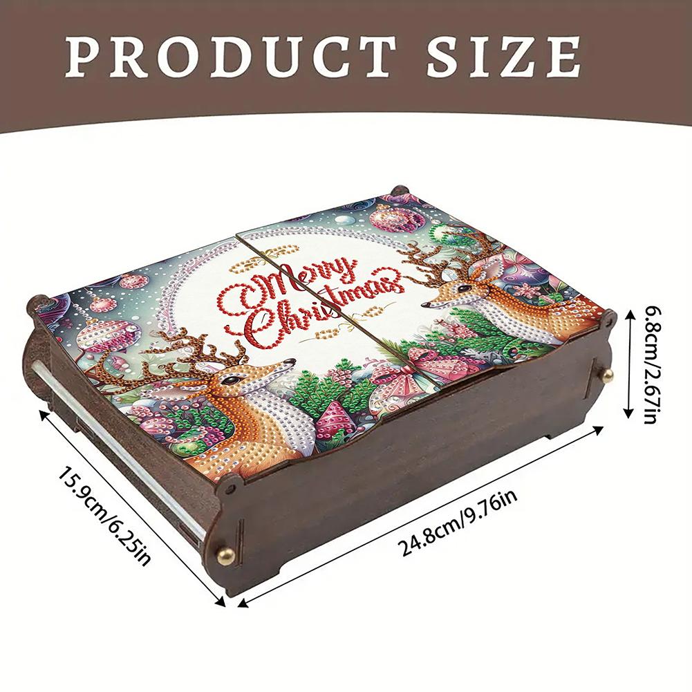 5D DIY Diamond Art Handmade Storage Box Partial Drill Crystal Mosaic Storage Container Crystal Storage Case Kit for Home Decor