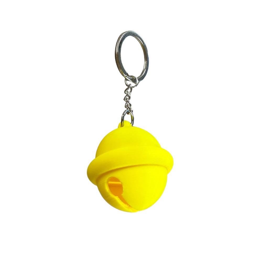 Multifunctional Yellow Bell Squeeze Pendant Durable Bell Pendant Yellow Bell Keychain Kids