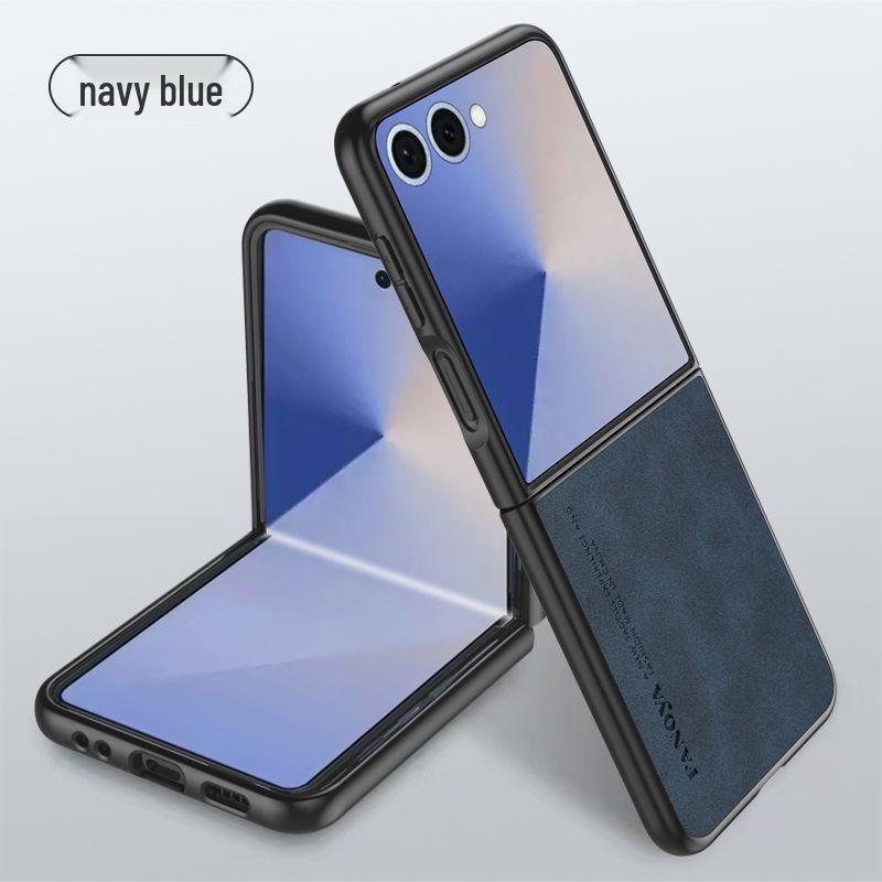 Samsung ZFlip7 Case: Ultra-Thin Lambskin Leather, Frosted Finish, Anti-Drop, Anti-Slip, for Foldable Screen.