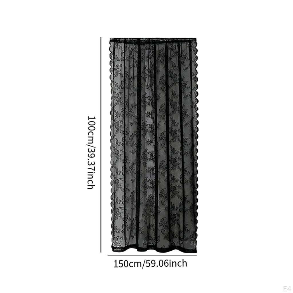 Floral Lace Curtain Mesh Voile for Hotel Room