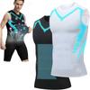 Shapewear Masculino de Verão Colete Modelador Iônico Camisa de Compressão Apertada Camiseta Regata Modelador Corporal Seda de Gelo