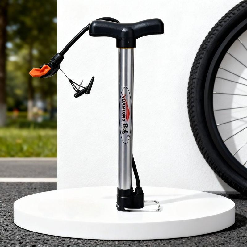 1pcs Home Convenient Bicycle Pump Bike Floor Pump with Gauge Inflator Portable Tire Pumps for Ball Bike Pumps Bike Accessories