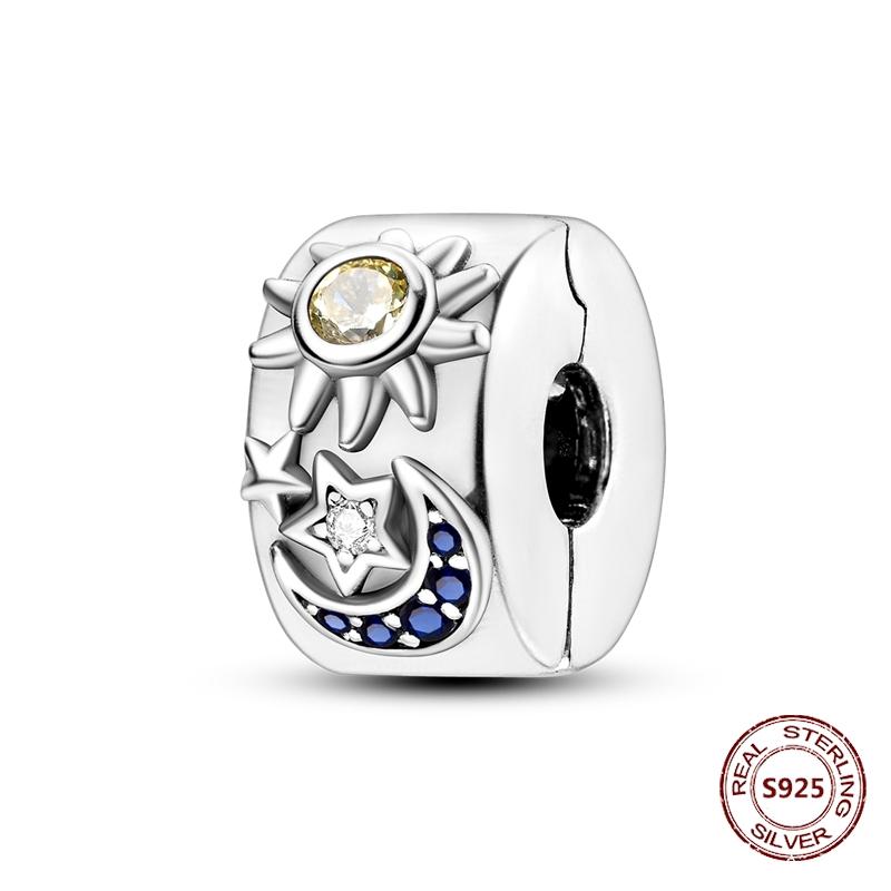 Copper Buckle Copper Charm Blue Star Moon Bead Butterfly Suitable For Original Bracelet Zircon Fine Diy Jewelry