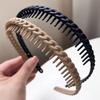 1Pc Frosted Wave Toothed Hairband, Fashion Multicolor Non-slip Hair Hoop for Women Girls Party Hair Accessories