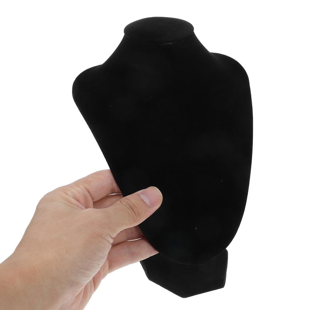 Black V-Shaped Jewelry Display Stand for Necklaces Pendants Chains Adjustable Height Elegant Bust Holder Retail Boutique