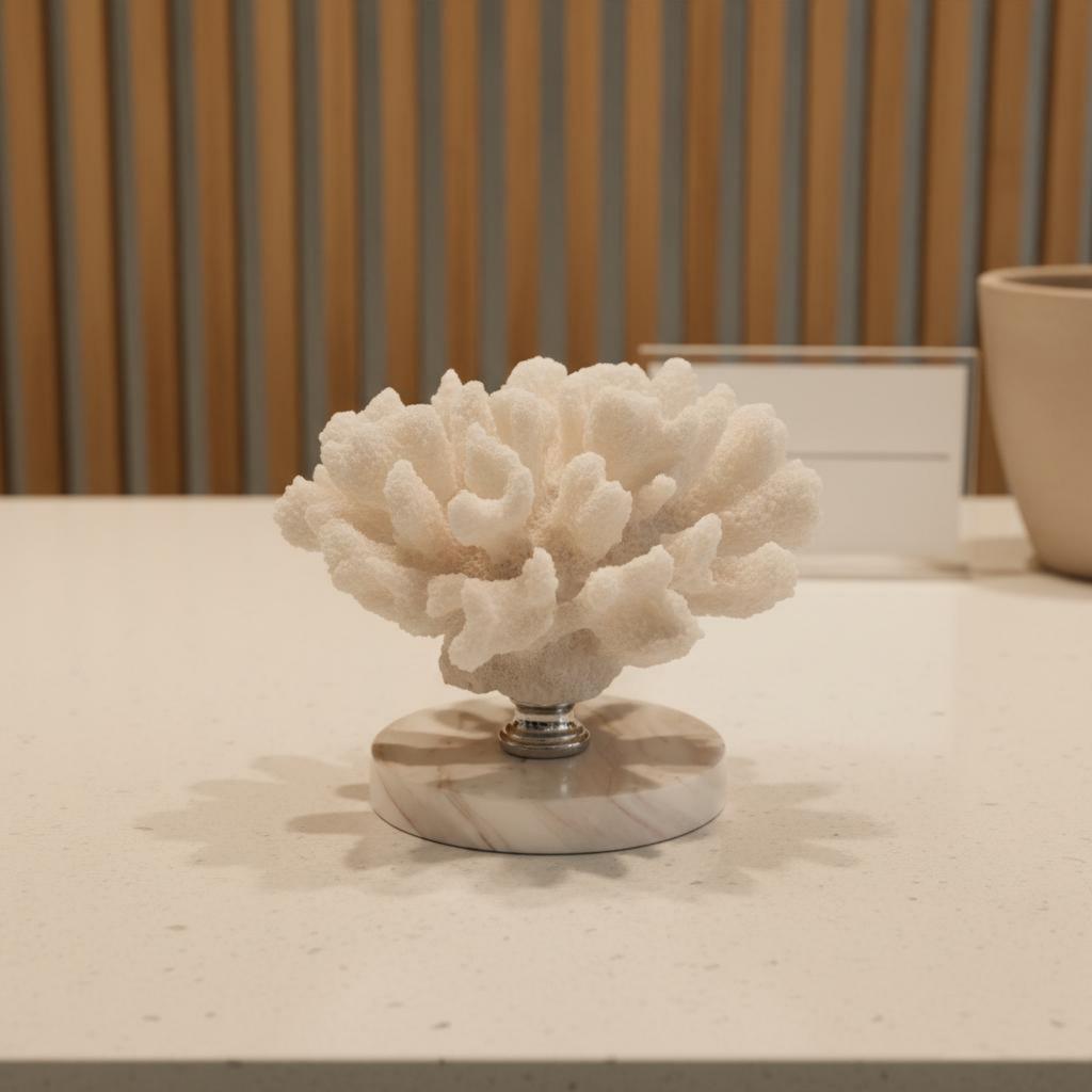 Faux Coral Sculpture Minimalist Simulated Coral Sculpture Table Ornament Creative Long-Lasting for Study Room, Reception Desk