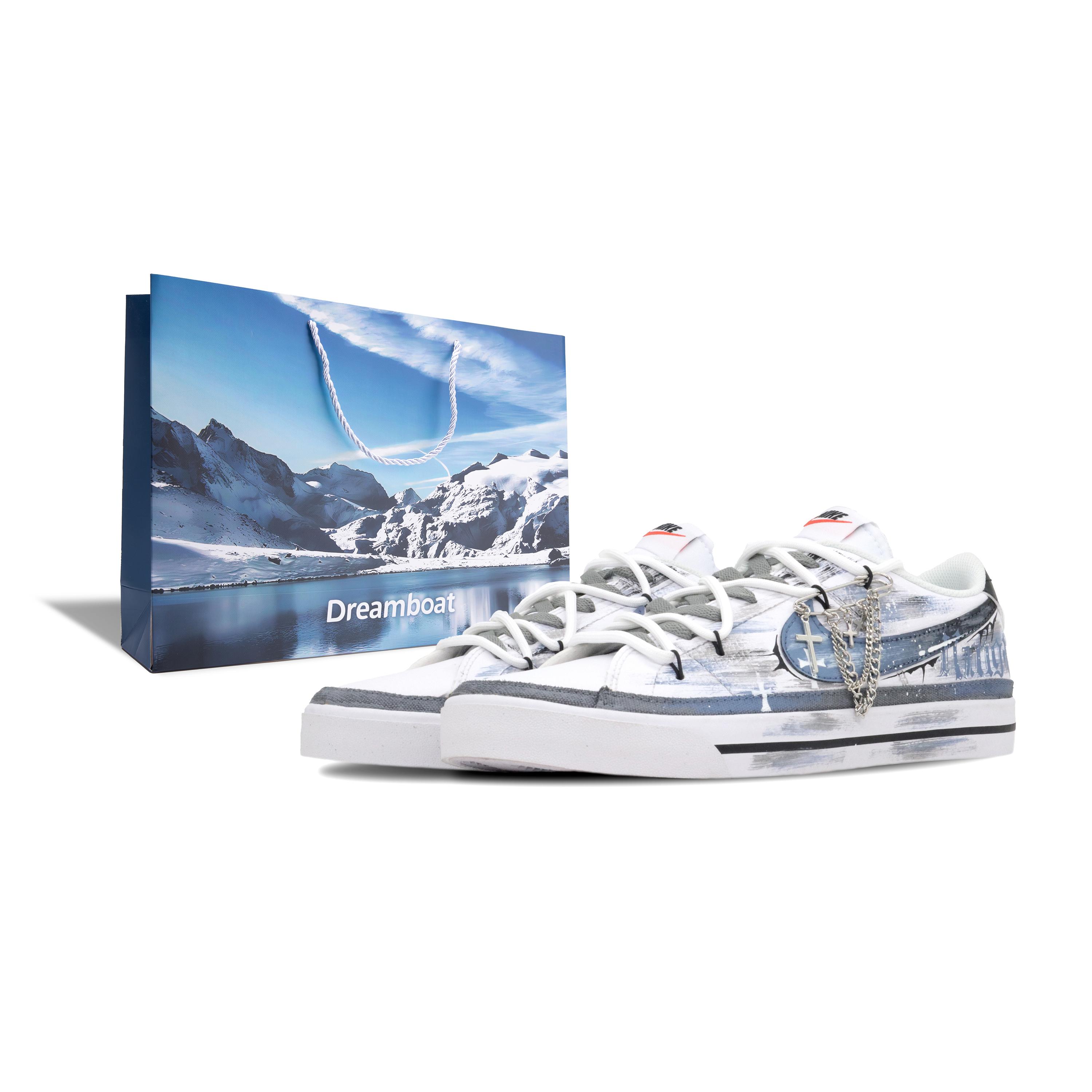 

Nike Court Legacy Low top Skateboard Shoes Men s White DH3162-100(Team253--BOX) 43