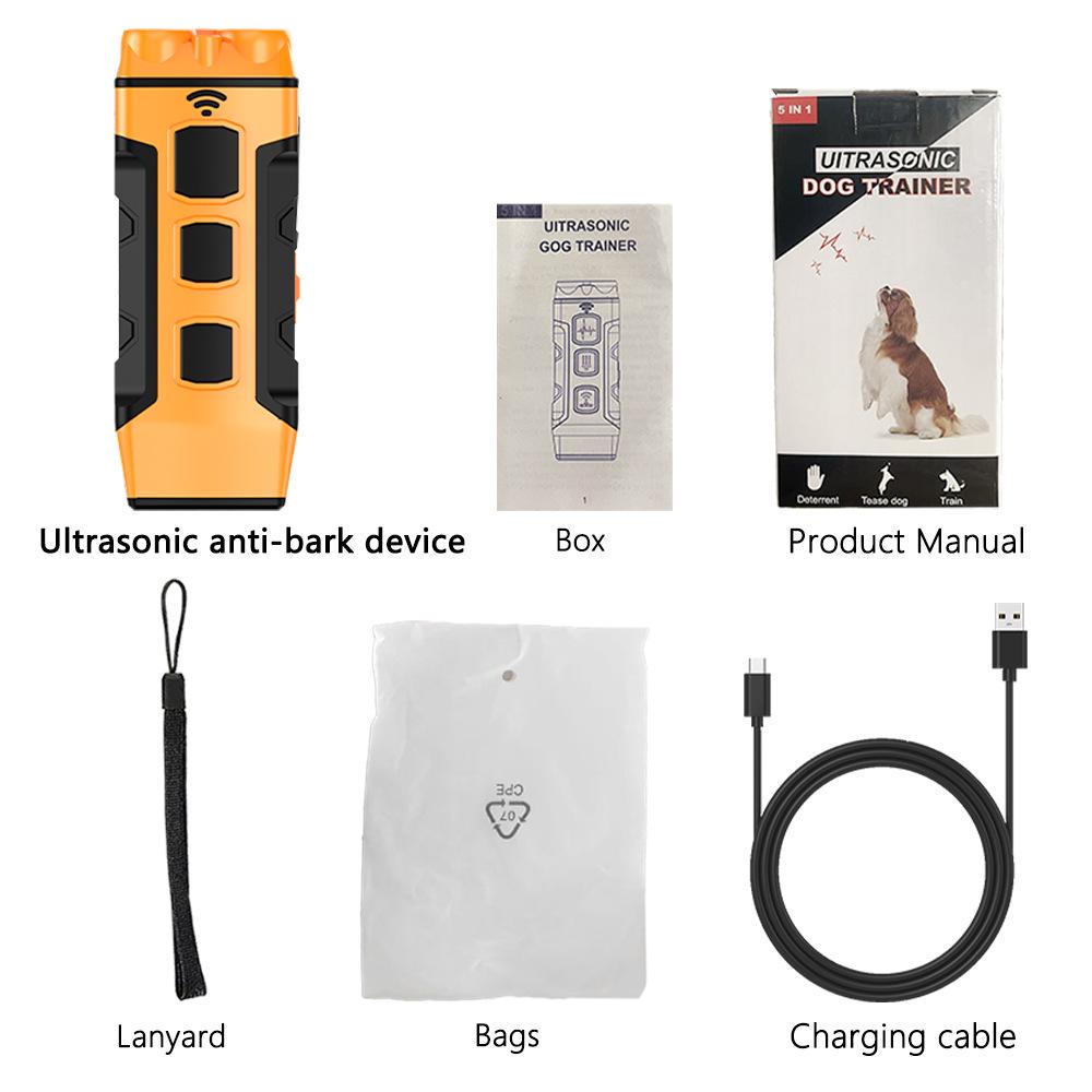 Pet Dog Repeller Ultrasonic Training Device Rechargeable Anti Bark Deterrent Control Stop Barking Supplies Accessories For Puppy