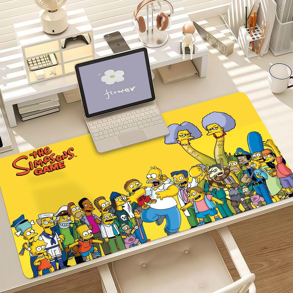 The S-simpsons Cartoon Mouse Pad Anti Slip Rubber Edge Locked Thickened Laptop Gaming Desk Mat