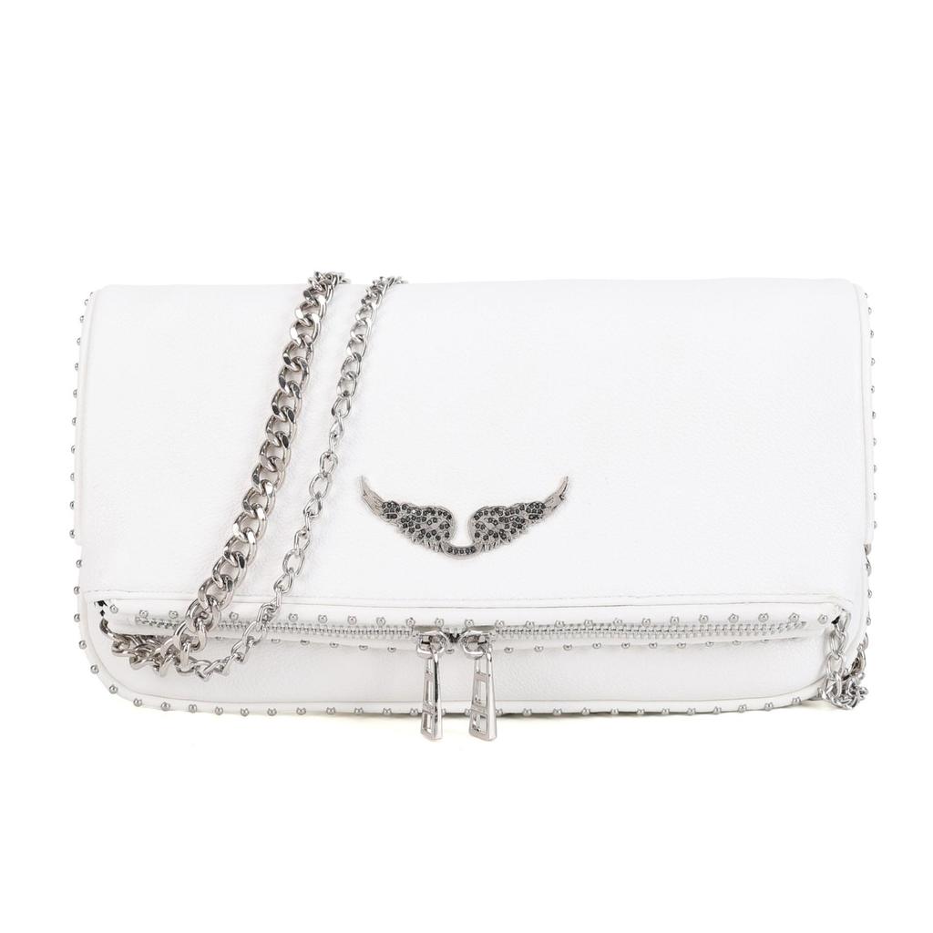 ZV Diamond-Studded Winged Crossbody Rivet Handbag - European & American Women's Fashion Bag