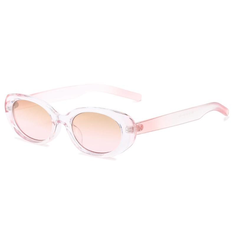 

New Small Oval Frame Sunglasses Women Men Luxury Brand Designer Trendy Oval Sun Glasses Retro Fashion Female Sun Glasses Oculus show as picture розовый