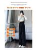 Women's Gray High-Waisted Wide-Leg Sweatpants - Casual Drawstring Fit for Autumn and Winter
