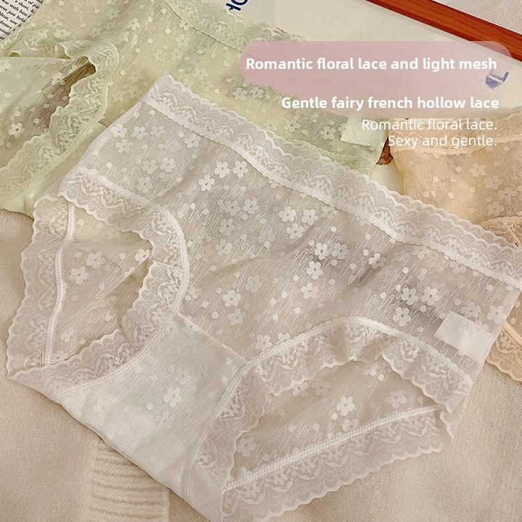 Damen Sommer Dünne Spitze Blasennetz Bequeme Atmungsaktive Slips