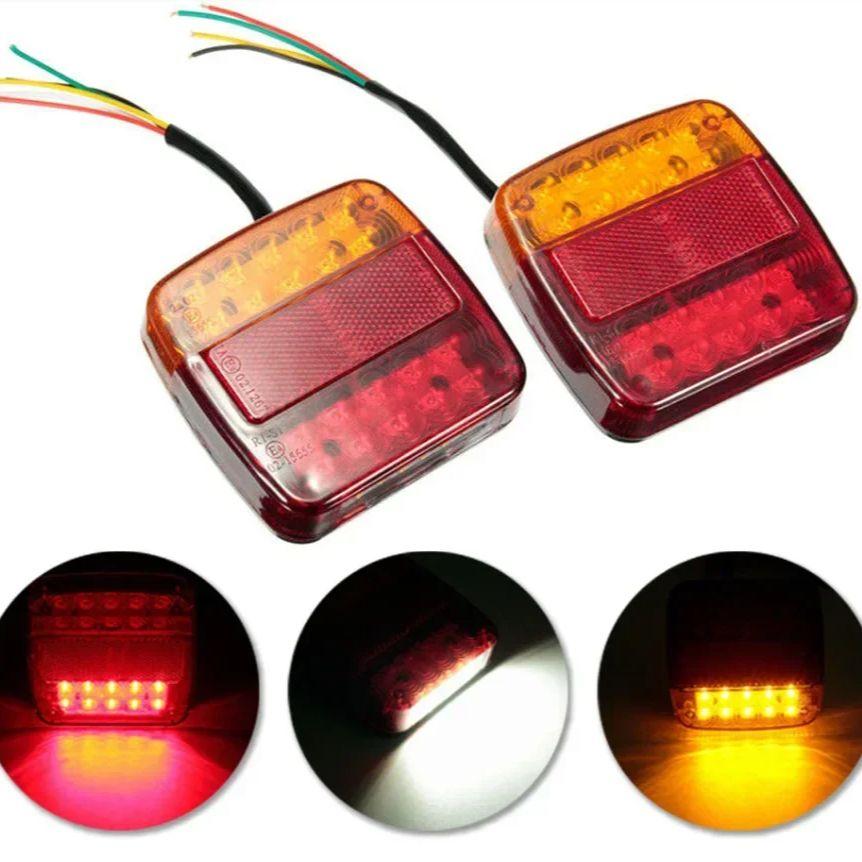 20LED 12V Waterproof Durable Car Truck LED Rear Tail Light Warning Lights Lamp for Trailer Caravans