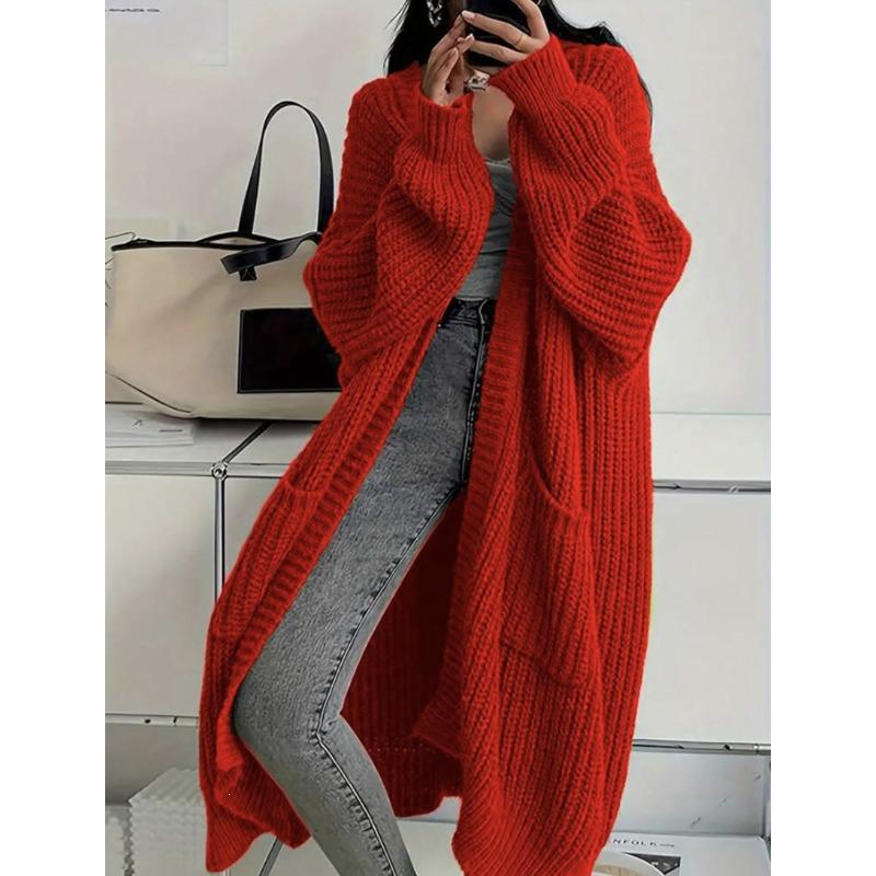 YYFS Maglioni a maniche lunghe con stampa tinta unita, casual, autunno inverno, da donna