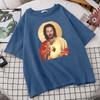 Funny Jesus Keanu Reeves Give You Heart Print Tshirts Fashion Men T Shirt HipHop Brand TShirt Summer Male Causal Tshirts