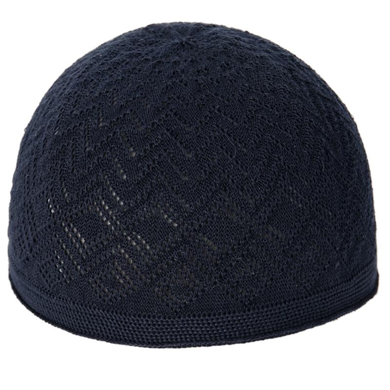 Hollow out Knit Kufi for Adult Teens Muslims Breathable Casual Hat Handmade Hollow out Pray Keep Traditional Pray Hat