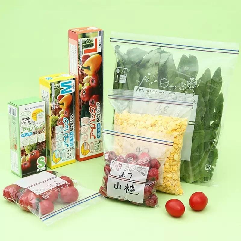 Freshness-Preserving Heat Sealed Food Storage Bags – Self-Sealing, Freezer & Refrigerator Safe Double-rib Fresh-keeping Bag [20 pcs]