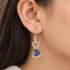 Iolite Gemstone 925 Sterling Silver Handmade Dangle Earrings 1.62" Jewelry For Women EE-93-1