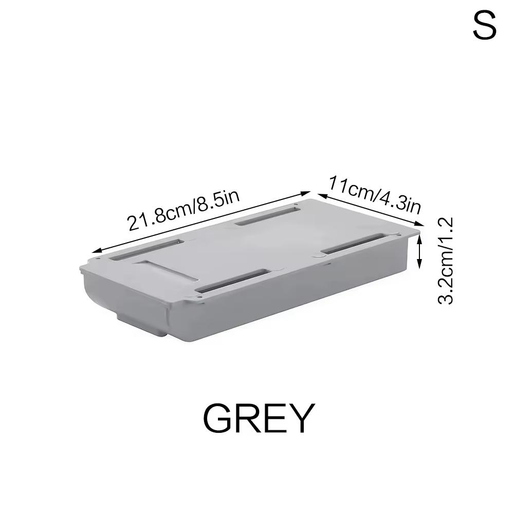 Hidden Organizer Self Adhesive Plastic Storage Holder For Home Office School Sundries Cosmetics Stationery Kitchenware Organizer