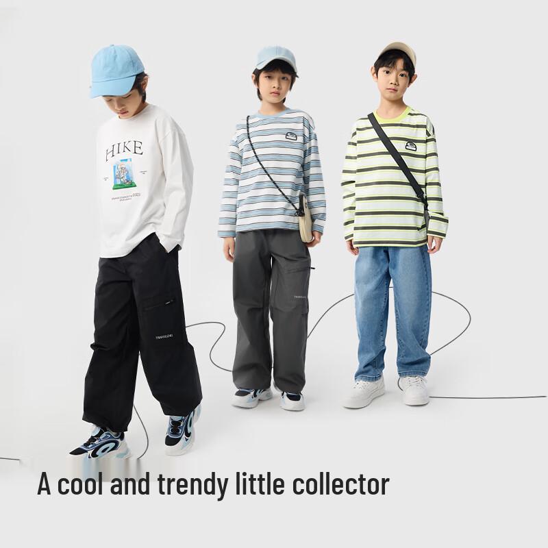 Balabala Boys' Striped Long-Sleeve T-Shirt