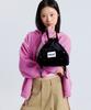 Macni Heart Velvet String Pouch Bag Black