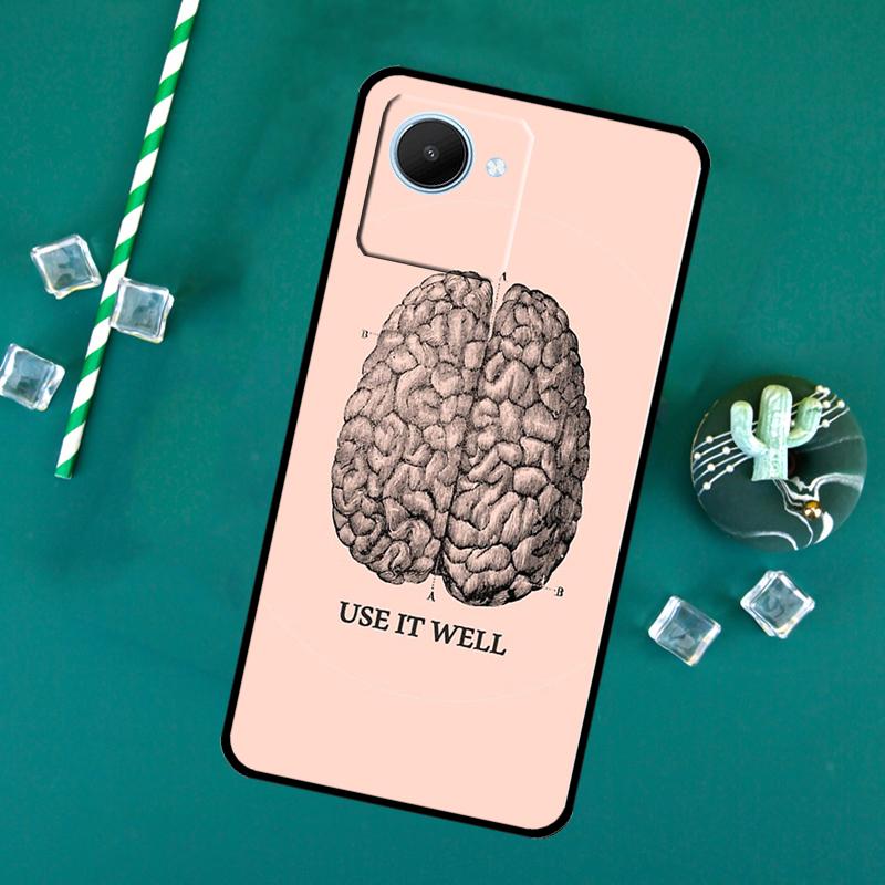 Anatomie Gehirn Für Realme C71 C75 C55 C53 C67 C61 C33 C63 C51 10 11 12 13 14 Pro Plus C65 GT7 15 Pro Hülle