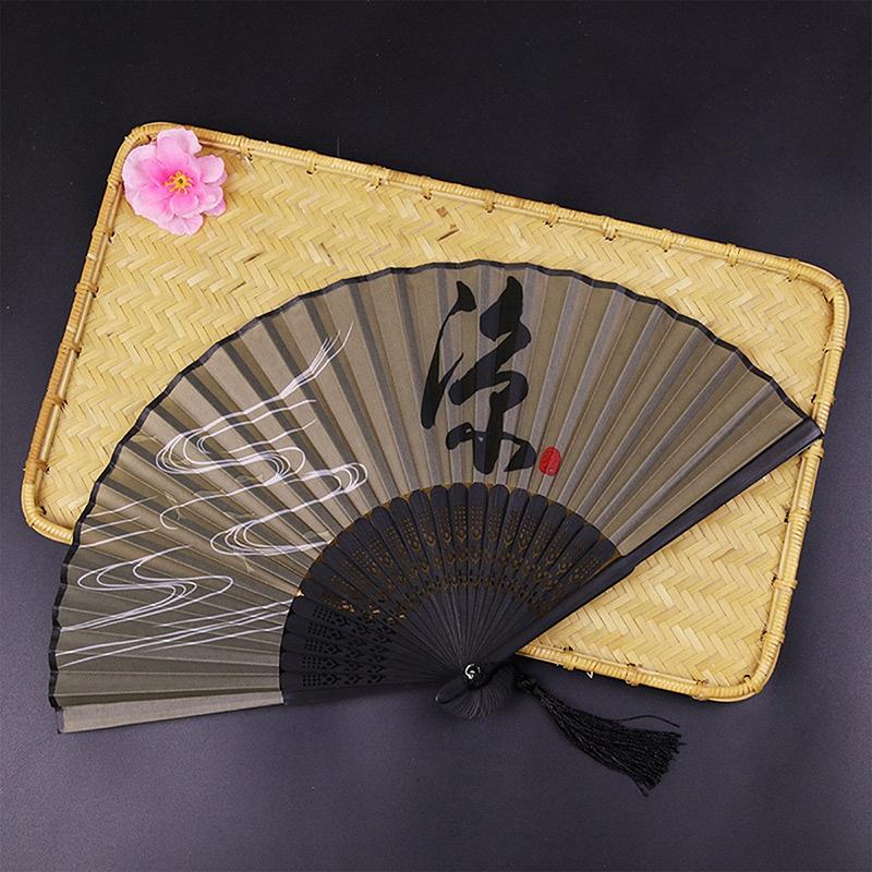 New Chinese Style Silk Fan Bamboo Antique Folding Fan Summer Female Dance Fan Portable Fan Hand Fan Durable Household