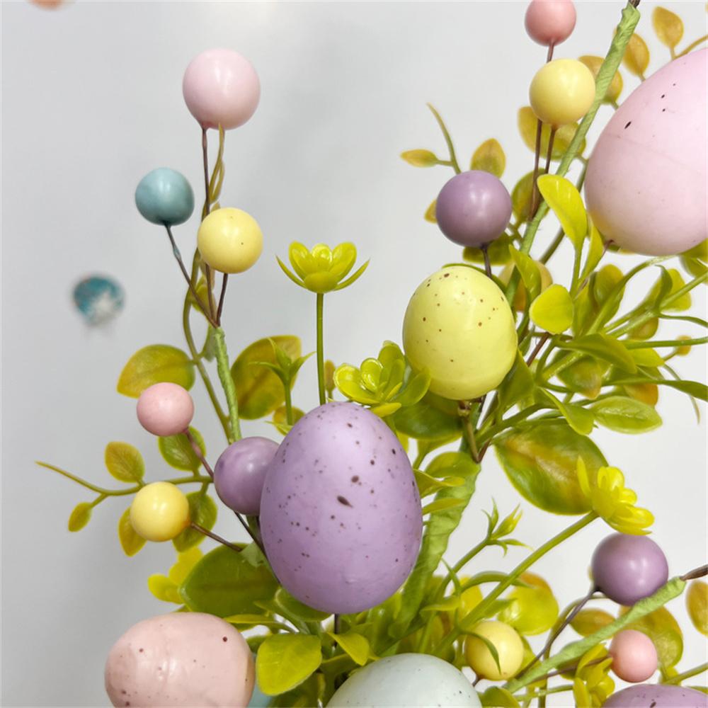 Ostereier Baumast Osterdeko Künstliche Pflanze DIY Bunte Schaumstoffeier Sträuße Blume Ostergestecke Astdekorationen