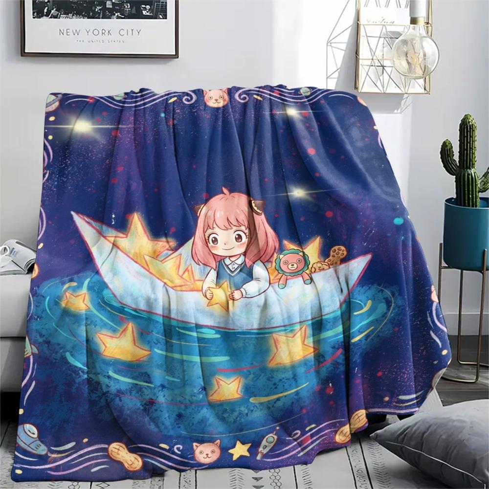 Anya Forger Print Flannel Blanket, Ultra Soft High Quality All Seasons Warm Throw, Home Decor Cozy Blanket, Perfect Christmas Gift