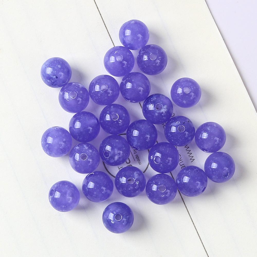 6-12Mm Imitation Natural Stone Acrylic Round Beads Loose Beads Diy Bracelet Necklace Jade Beaded Bracelet Jewelry Accessories