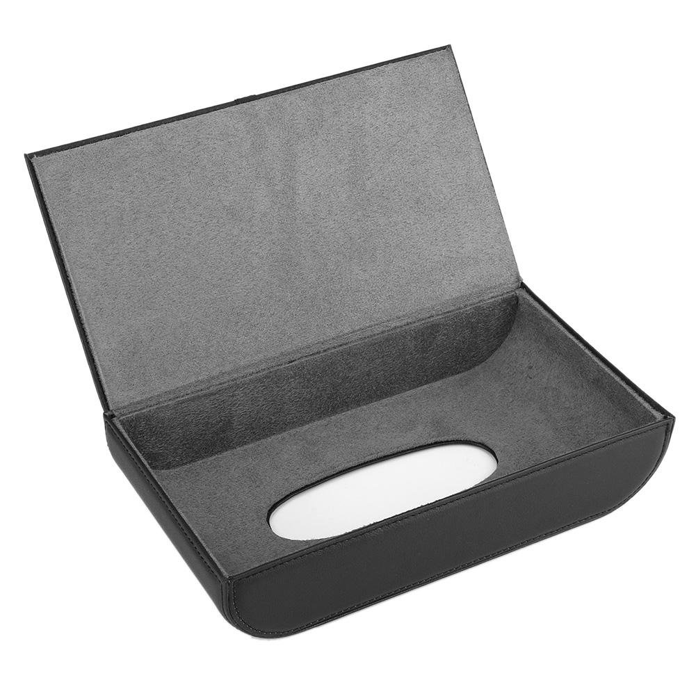PU Leather Car Tissue Boxes Dispenser Napkin Paper Towel Holder Multi Functional Parts